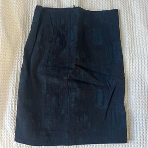 MM Lafleur Black and Blue Pencil Skirt